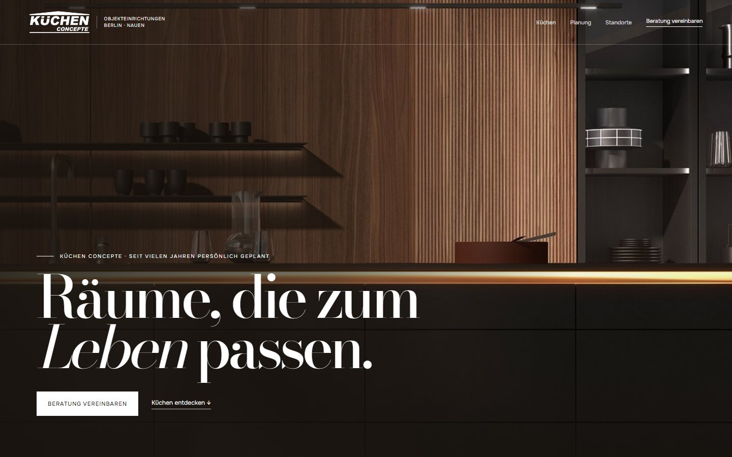 Küchen Concepte Website-Konzept