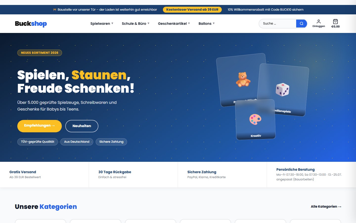 BuckShop Website